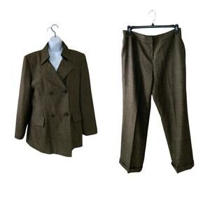 Levine Classics Pant Suit Set Blazer Trousers Womens 14 Career Work Officewear